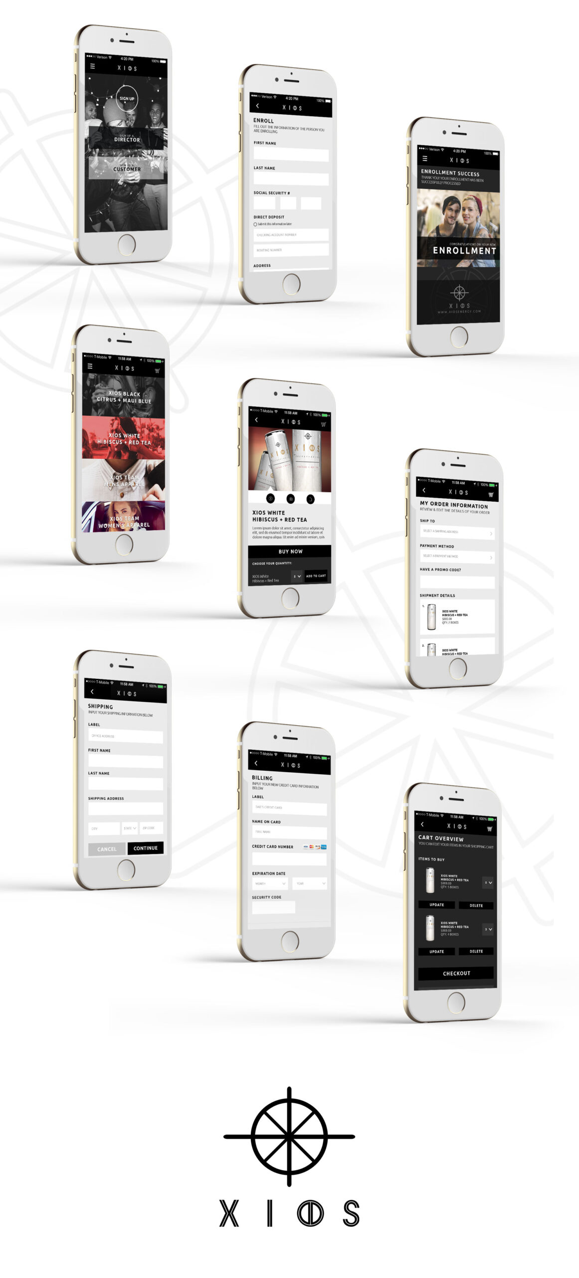 XIOS app Mockup