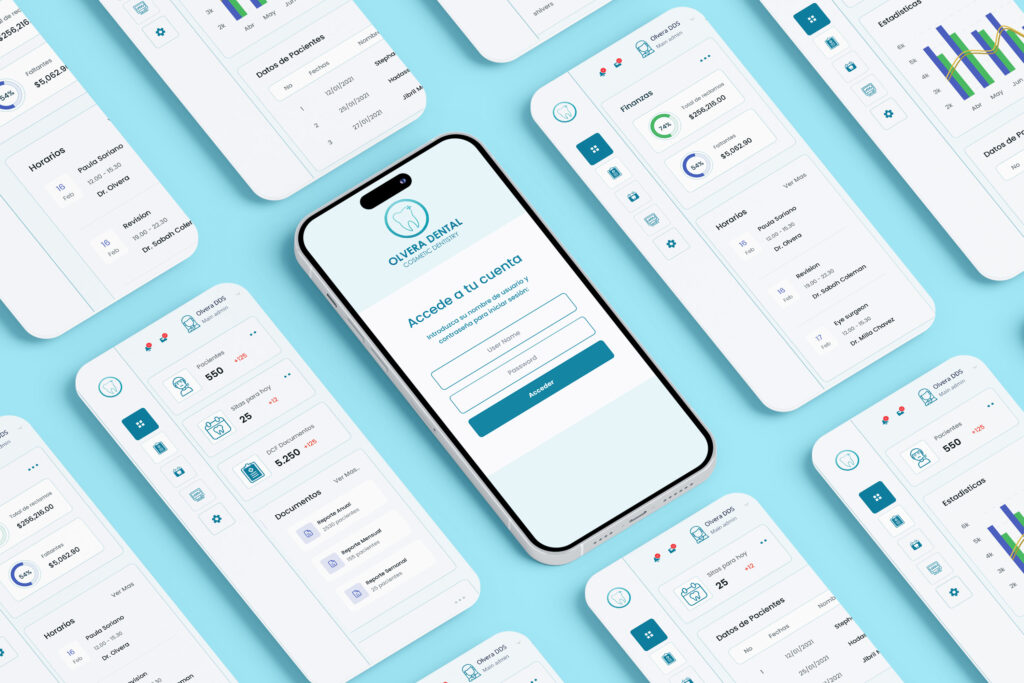 Olvera Dental App mockup