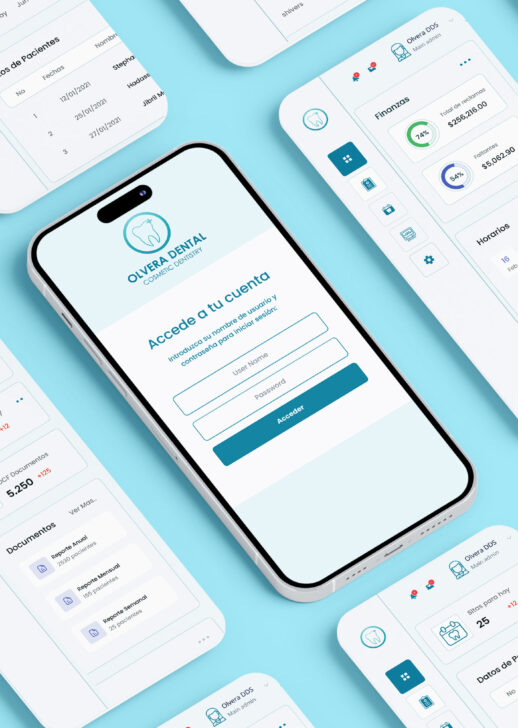 Olvera Dental App mockup