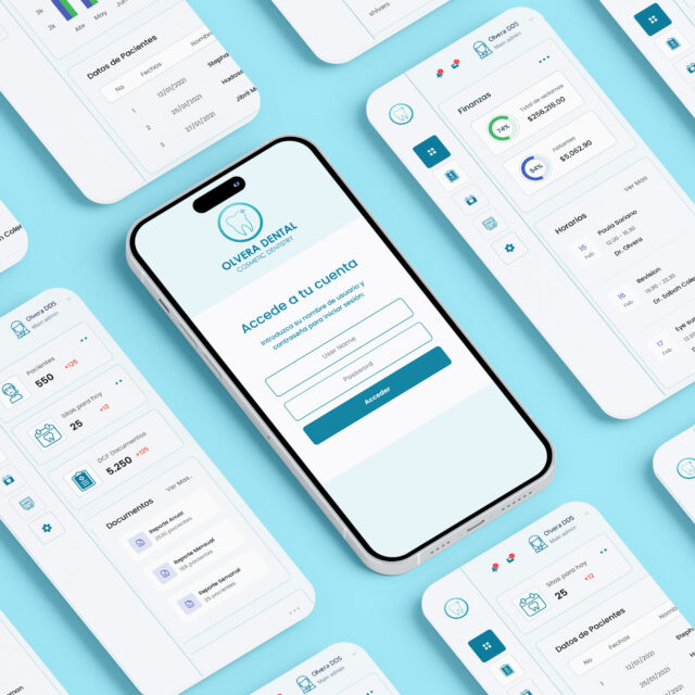 Olvera Dental App mockup